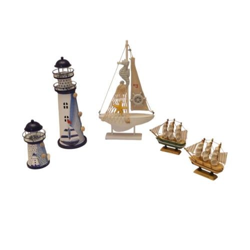 طقم منارات وسفن بحرية