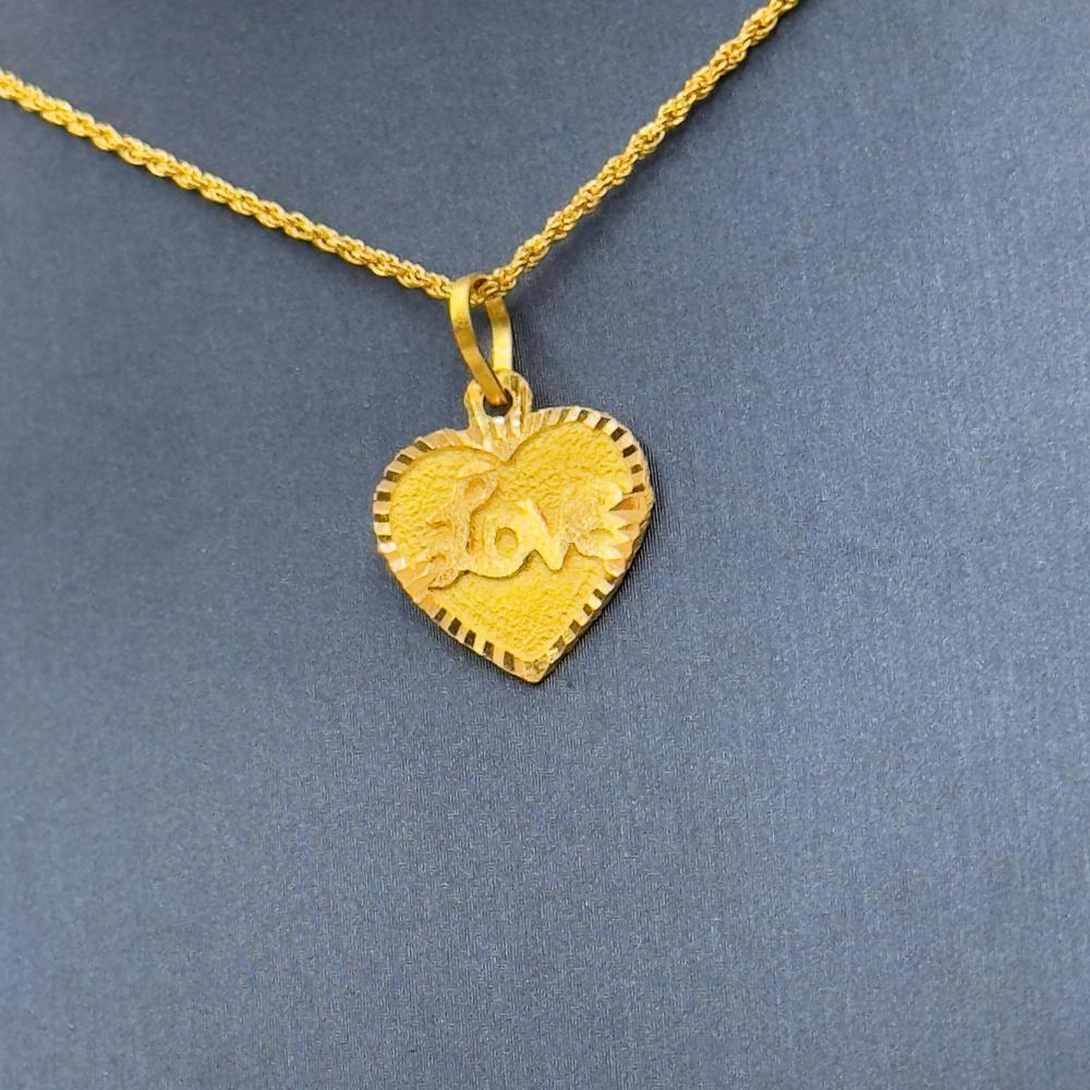 Necklace Heart Gold 21K