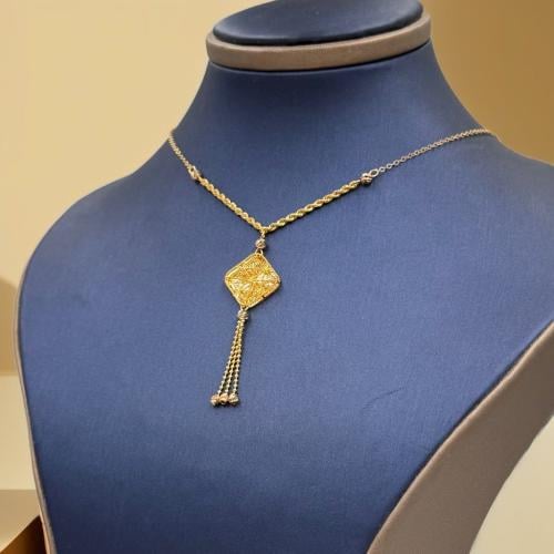 アクセサリー 18k Saudi Gold Paper Clip Necklace 18K Gold Paper Clip Necklace - Madina jewellery - KSA