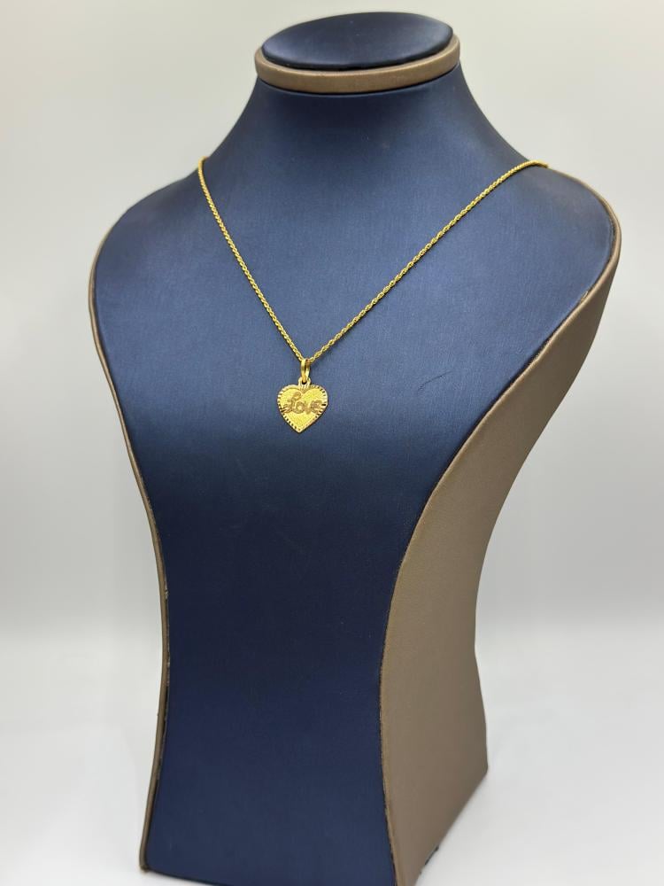 Necklace Heart Gold 21K