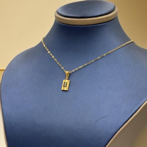 Paperclip gold necklace - Madina jewellery - KSA