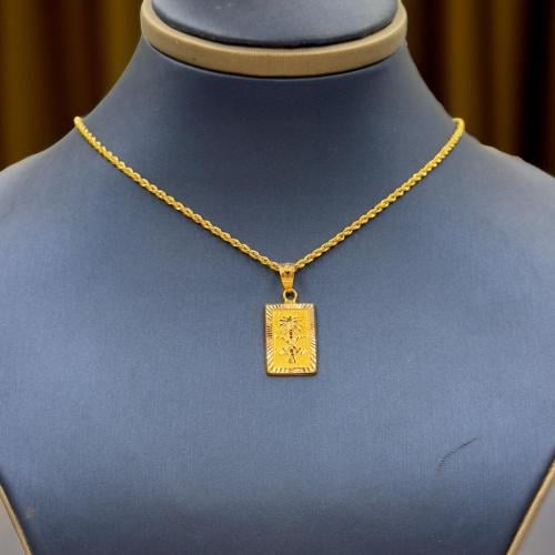 عقد شعار السعودية ذهب عيار 18