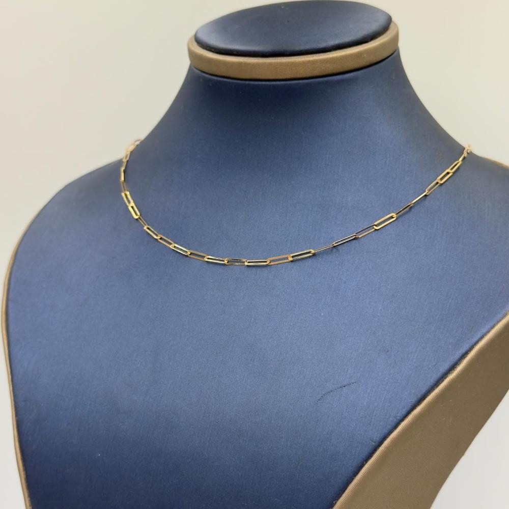 アクセサリー 18k Saudi Gold Paper Clip Necklace Necklace Paperclip Gold 18K - Madina jewellery - KSA
