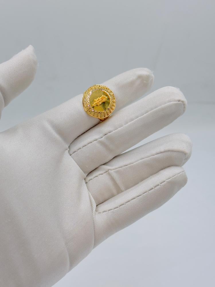 خاتم وردة عيار 21 - مجوهرات قصر المدينة للذهب - الدمام