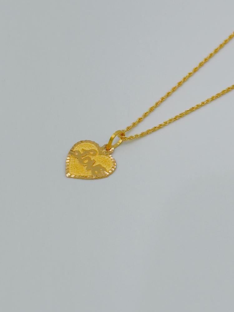 Necklace Heart Gold 21K
