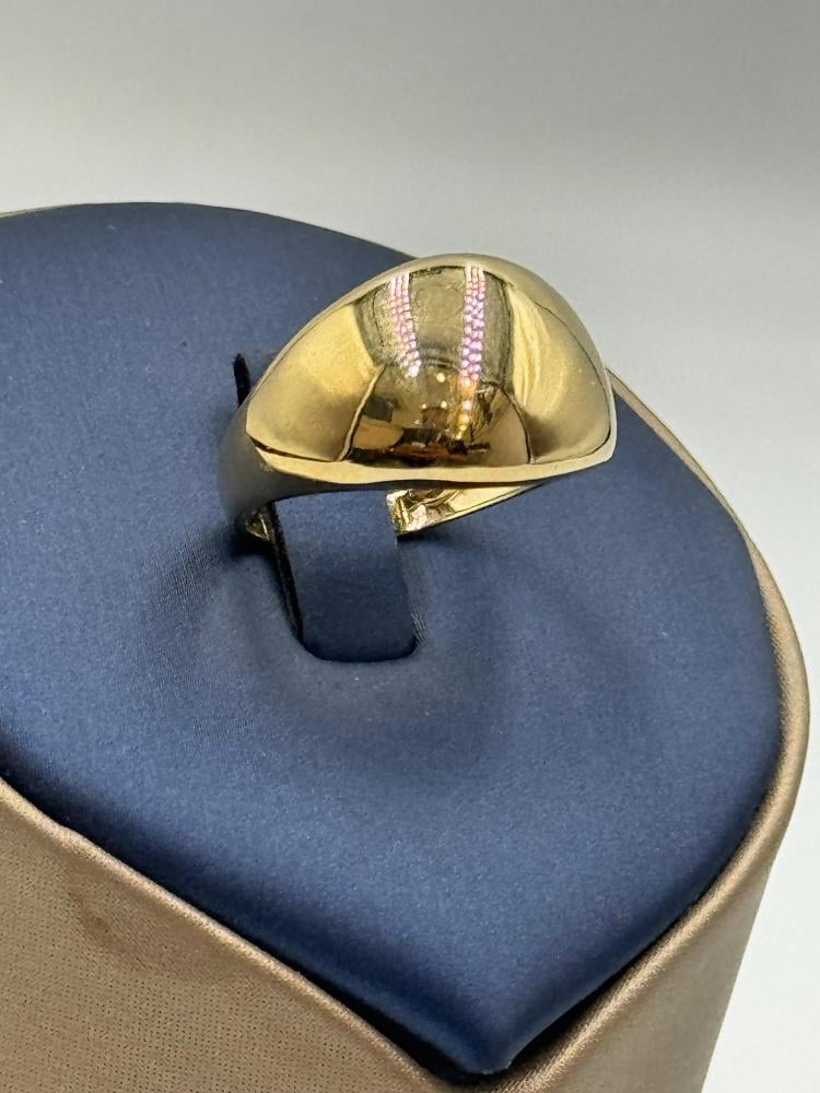 خاتم ذهب عيار 18 عريض - مجوهرات قصر المدينة للذهب - الدمام