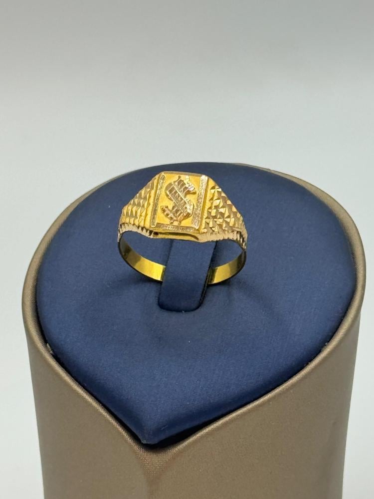 خاتم شعار الدولار عيار 21 - مجوهرات قصر المدينة للذهب - الدمام