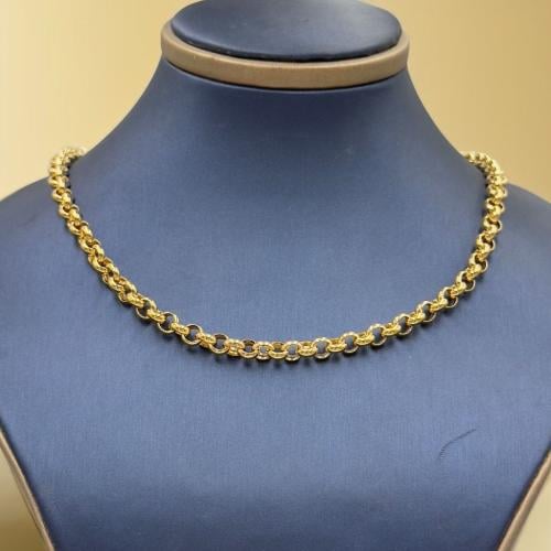 18K Gold Paper Clip Necklace - Madina jewellery - KSA