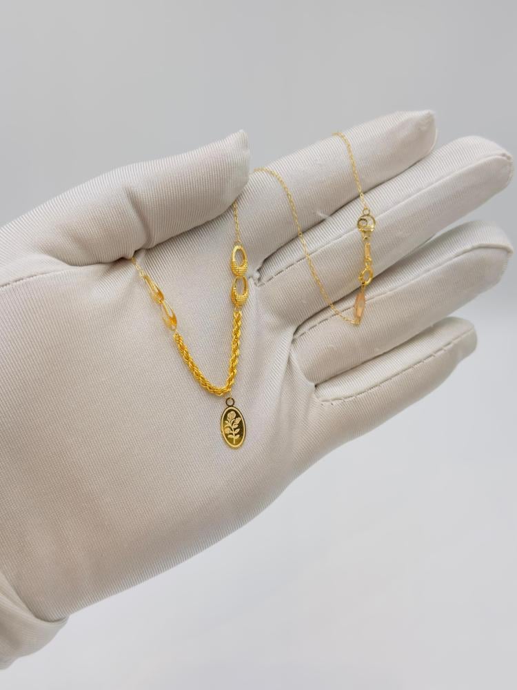 Necklace Bar Gold 21K