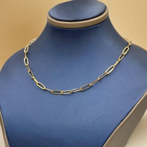 Paperclip gold necklace - Madina jewellery - KSA