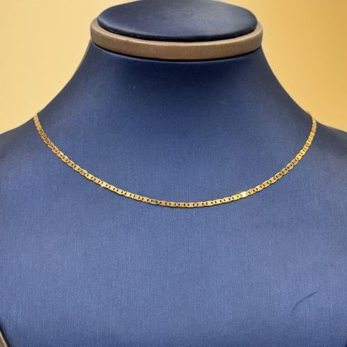 アクセサリー 18k Saudi Gold Paper Clip Necklace paper clip chain necklace - Madina jewellery - KSA