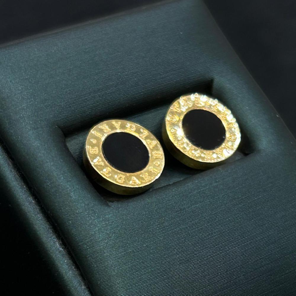 حلق ذهب عيار 18 بولغاري - مجوهرات قصر المدينة للذهب - الدمام