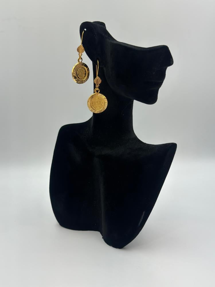 حلق ذهب جنيهات 21 - مجوهرات قصر المدينة للذهب - الدمام