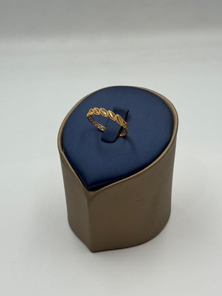 خاتم ذهب عيار 21 شكل أوراق - مجوهرات قصر المدينة للذهب - الدمام