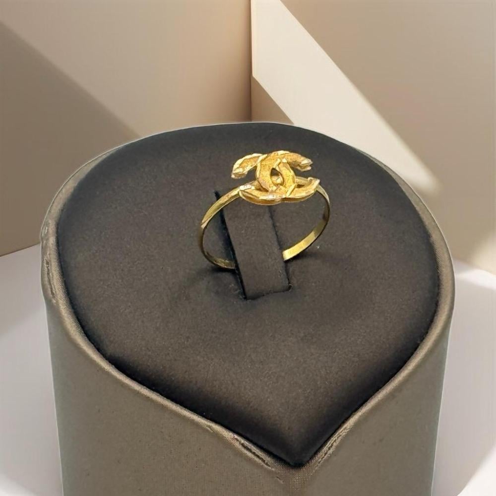 Farfetch unbeatable chanel logo ring gold