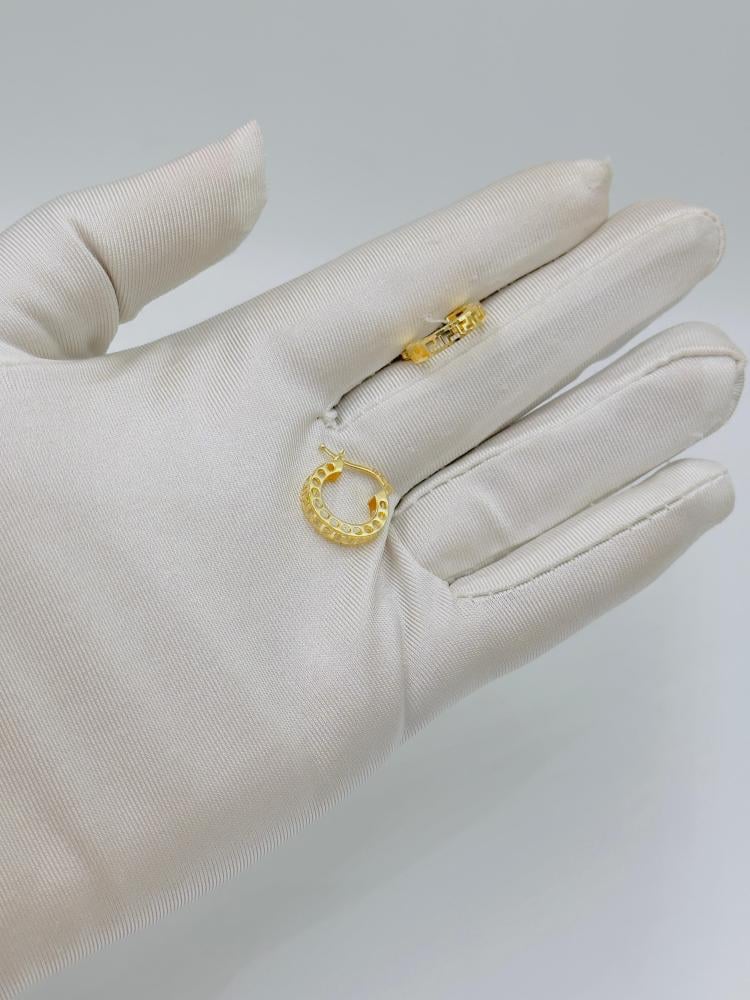 حلق ذهب إيطالي عيار 18