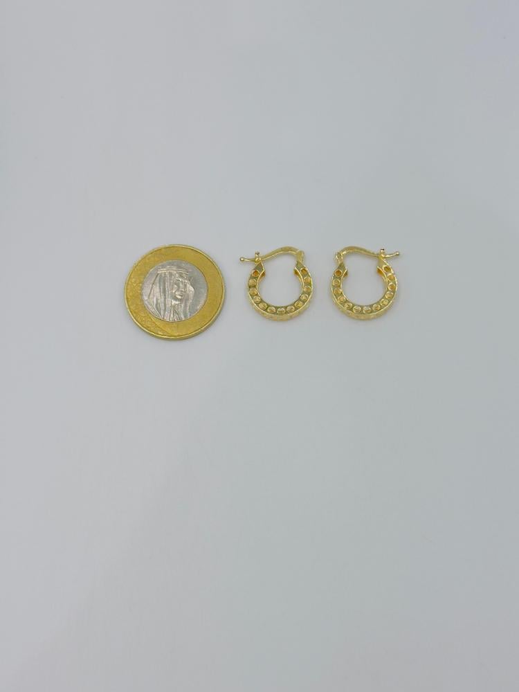 حلق ذهب إيطالي عيار 18