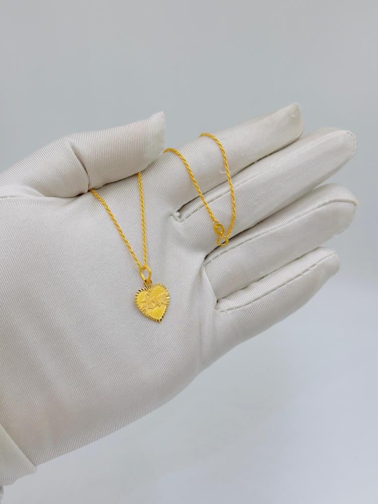 Necklace Heart Gold 21K