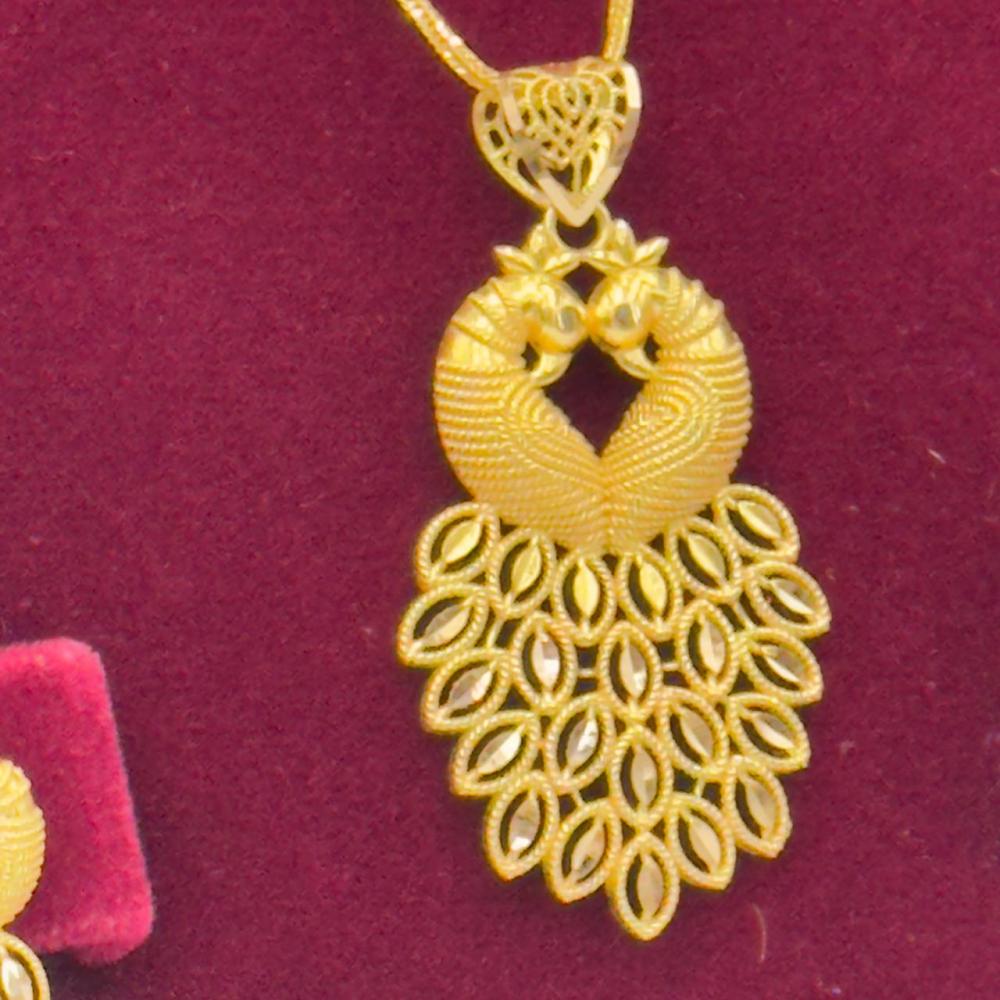 طقم الطاووس ذهب عيار 21