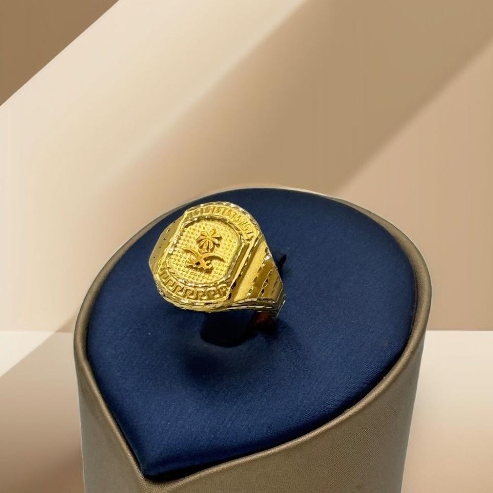خاتم شعار  السعودية ذهب عيار 18