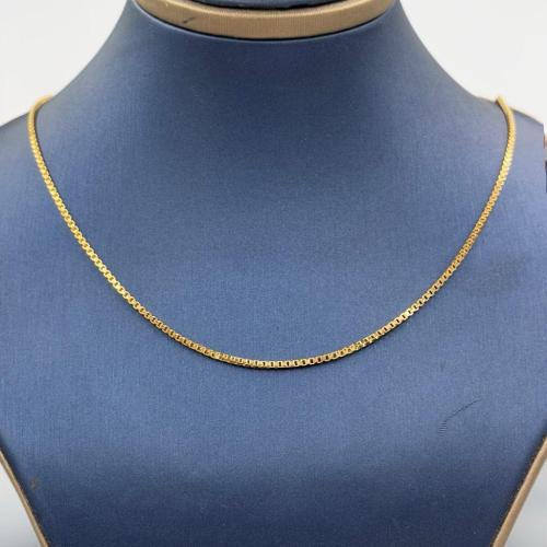 18K Gold Paper Clip Necklace - Madina jewellery - KSA