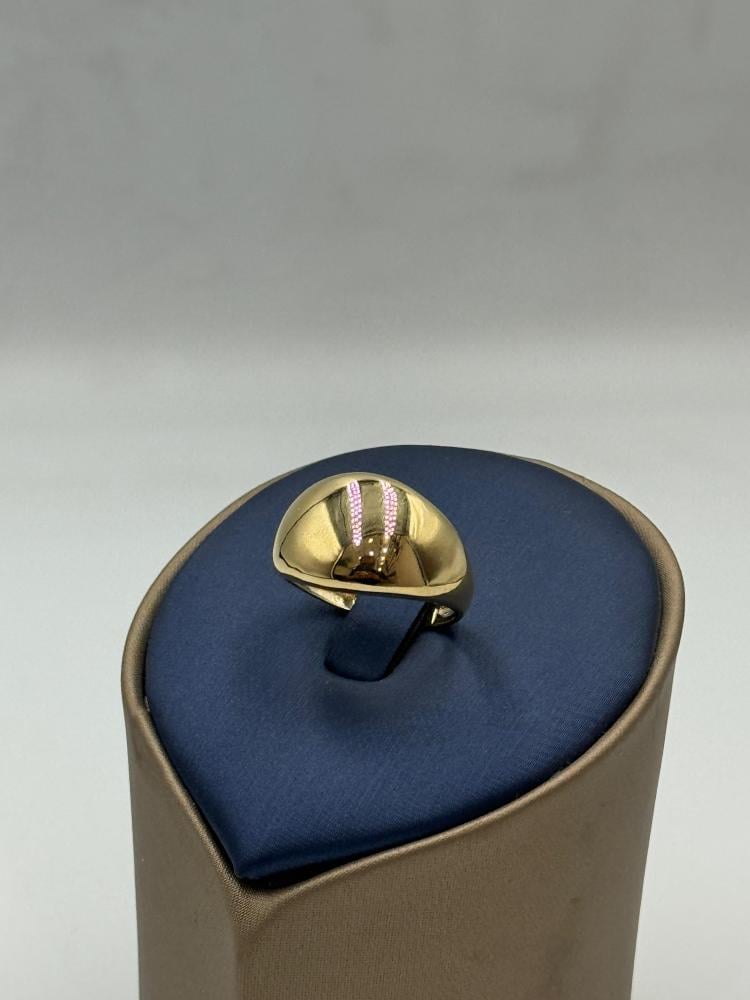 خاتم ذهب عيار 18 عريض - مجوهرات قصر المدينة للذهب - الدمام