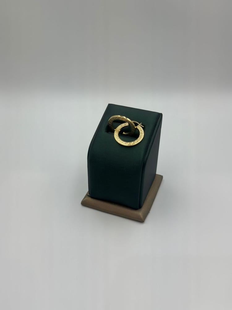 حلق عيار 18 تصميم فيرزاتشى - مجوهرات قصر المدينة للذهب - الدمام