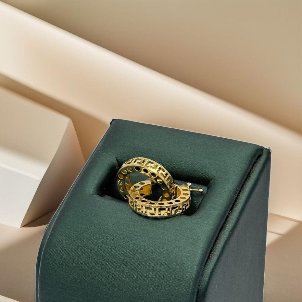 حلق ذهب إيطالي عيار 18