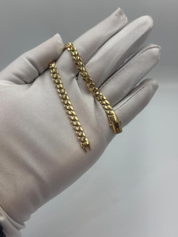 سوارة جنزير موناكو ذهب عيار 18