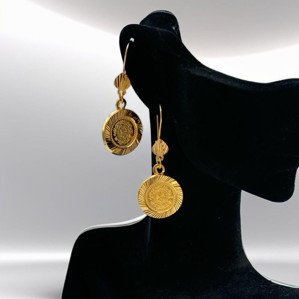 حلق ذهب جنيهات 21 - مجوهرات قصر المدينة للذهب - الدمام