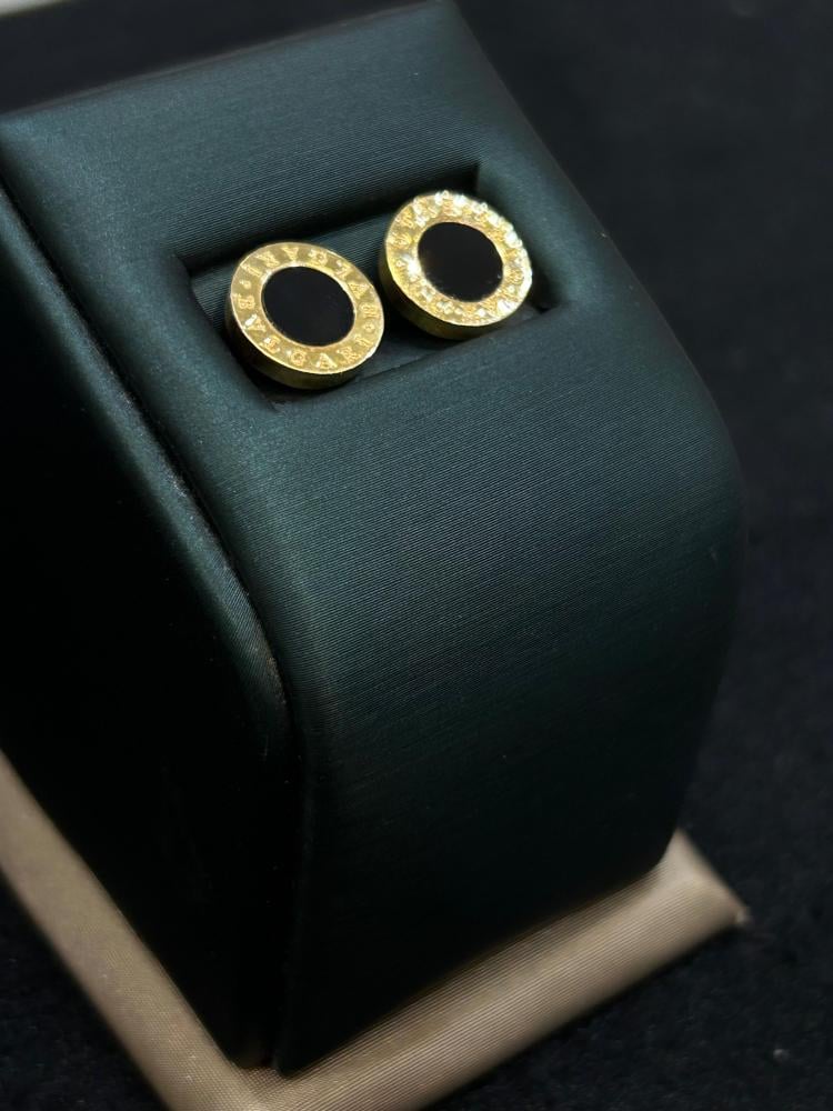 حلق ذهب عيار 18 بولغاري - مجوهرات قصر المدينة للذهب - الدمام