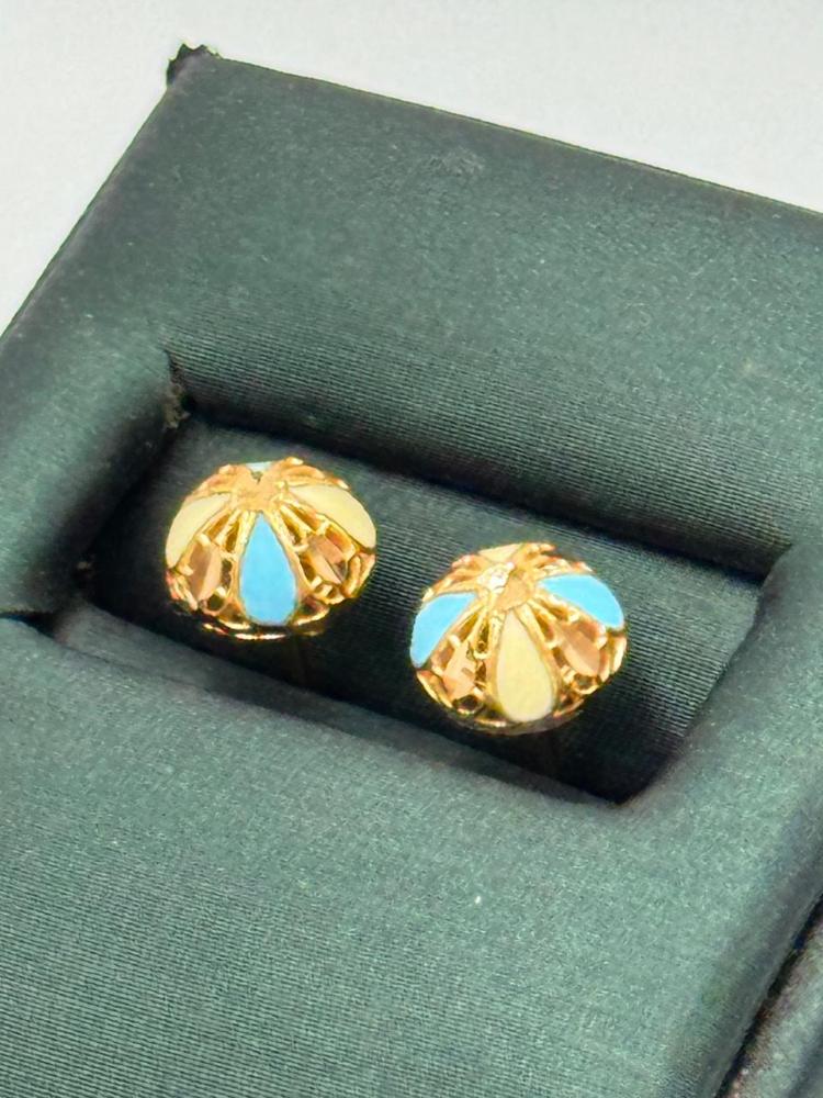 حلق ذهب عيار 21