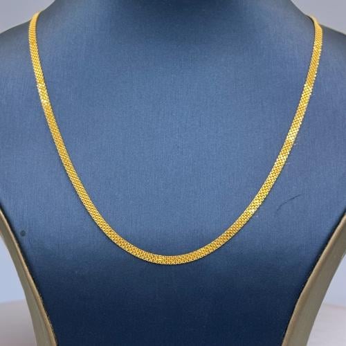 18K Gold Paper Clip Necklace - Madina jewellery - KSA