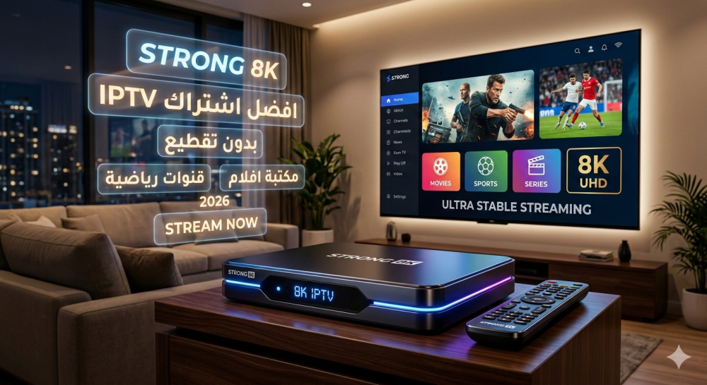 أفضل اشتراك IPTV STRONG 8K بدون تقطيع
