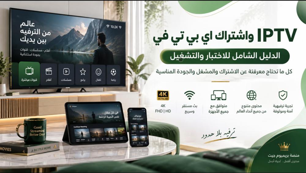 دليل شامل عن IPTV واشتراك اي بي تي في يشرح اختيار الاشتراك المناسب، أف