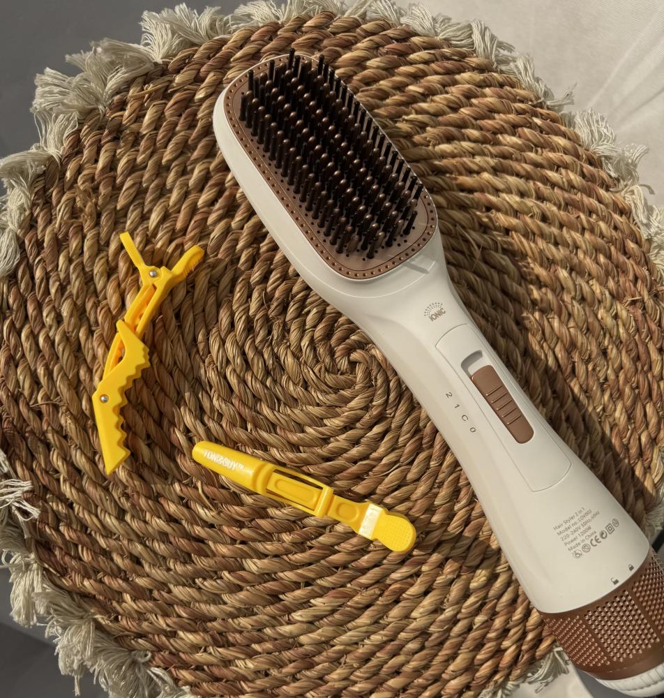 فرشاة شعر سوبر 2 في 1 سراميك بتقنية الايونات 1200 واط