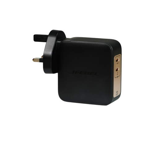 JEEBEL Turbon GaN 100W PD – شاحن جداري سريع بمنفذي USB-C