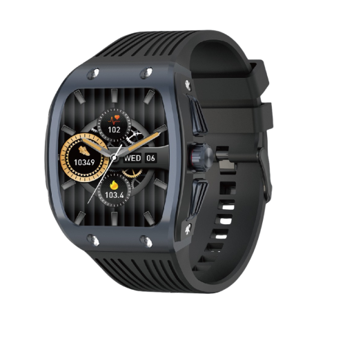 ساعة Jeebel Titan Series الذكية – شاشة 1.76 بوصة تعمل باللمس، تتبع الصحة واللياقة، مقاومة للماء، مع تطبيق مخصص ودعم بلوتوث