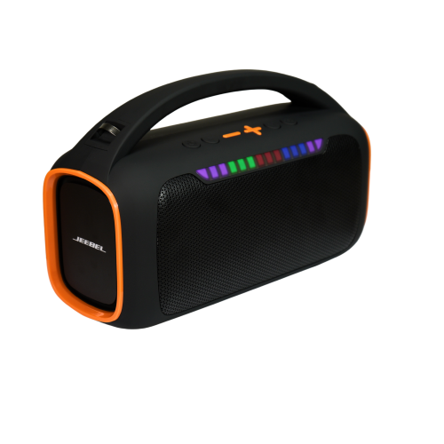 سماعة سبيكر بلوتوث محمولة Jeebel بقدرة 30 واط – صوت ستيريو عميق – بطارية 4500mAh – إضاءة RGB – مقاومة للماء – بلوتوث 5.3