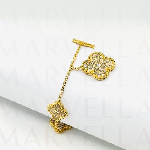 أسوارة زركونيا مونوغرام كلوفر مرصعة – Pavé Clover...