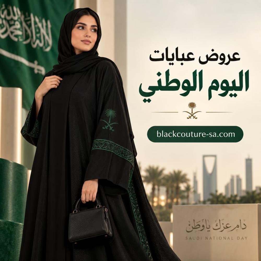 عروض عبايات اليوم الوطني | إطلالات وطنية أنيقة بأسعار مميزة