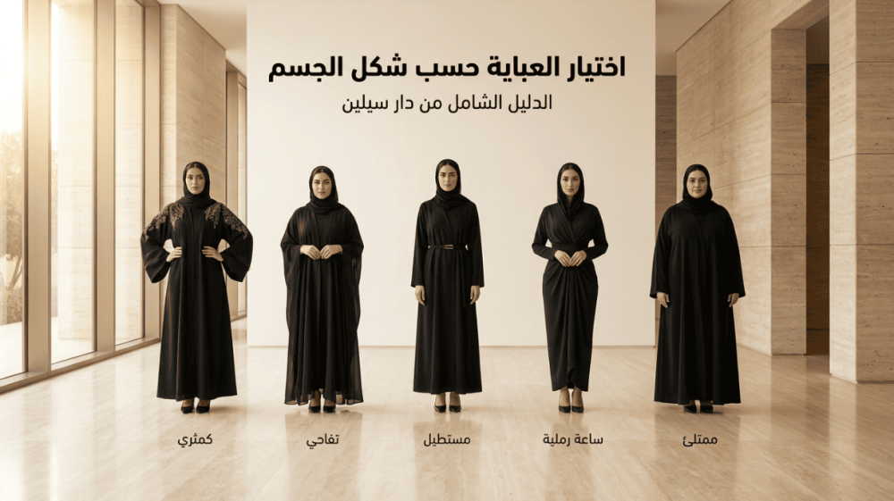 اختيار العباية حسب شكل الجسم لإطلالة أنيقة ومتناسقة