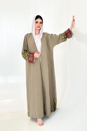 عباية كريب زيتي /قطن هندي مشجر