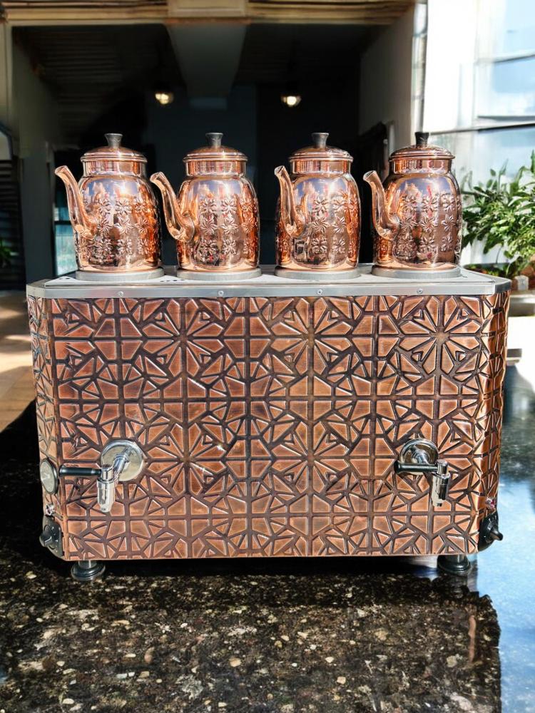 Original tea maker Decorated Electric Turkish Copper Tea and