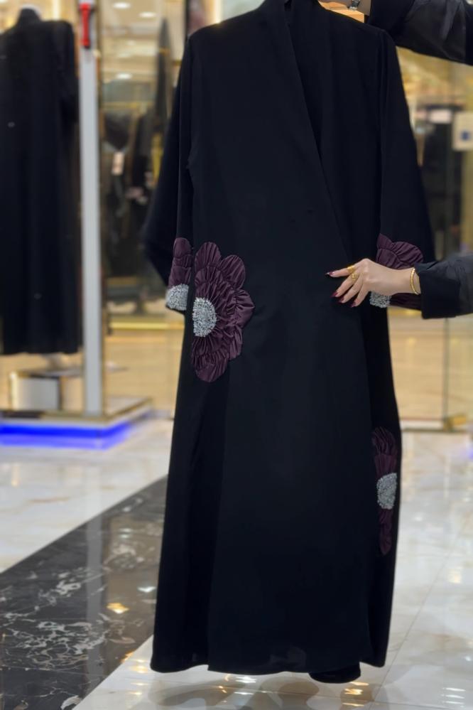 عبايه تطريز ورد