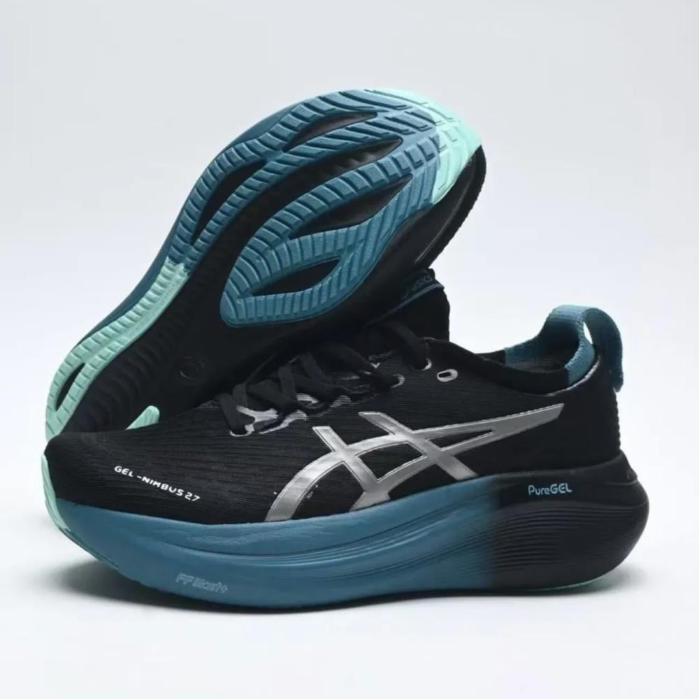ASICS GEL-NIMBUS 27 LITE-SHOW BLACK CLAY GREY Blue' - مستر سنيكرز
