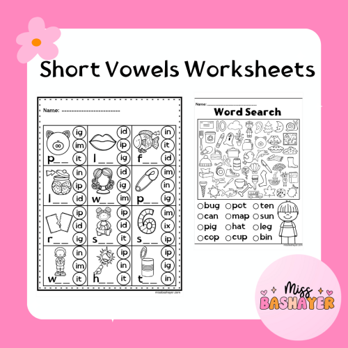 Short Vowels Worksheets