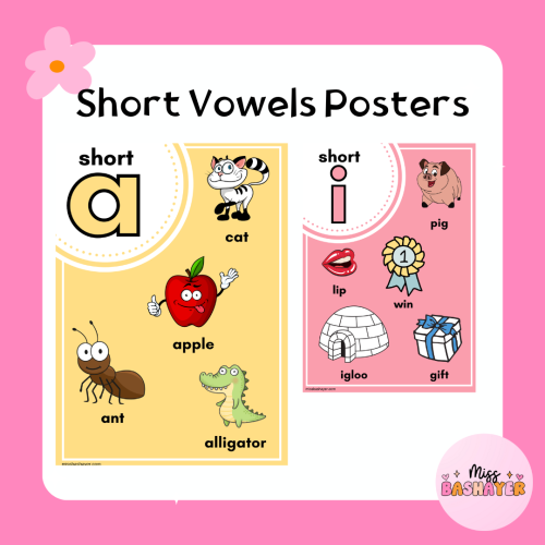 Short Vowels Posters