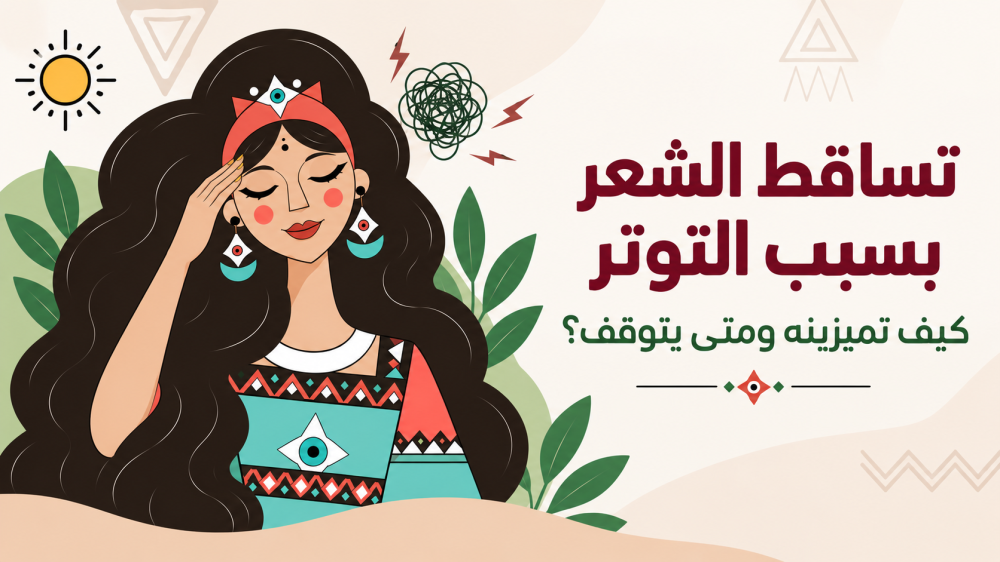 تساقط الشعر بسبب التوتر: كيف تميزينه ومتى يتوقف؟