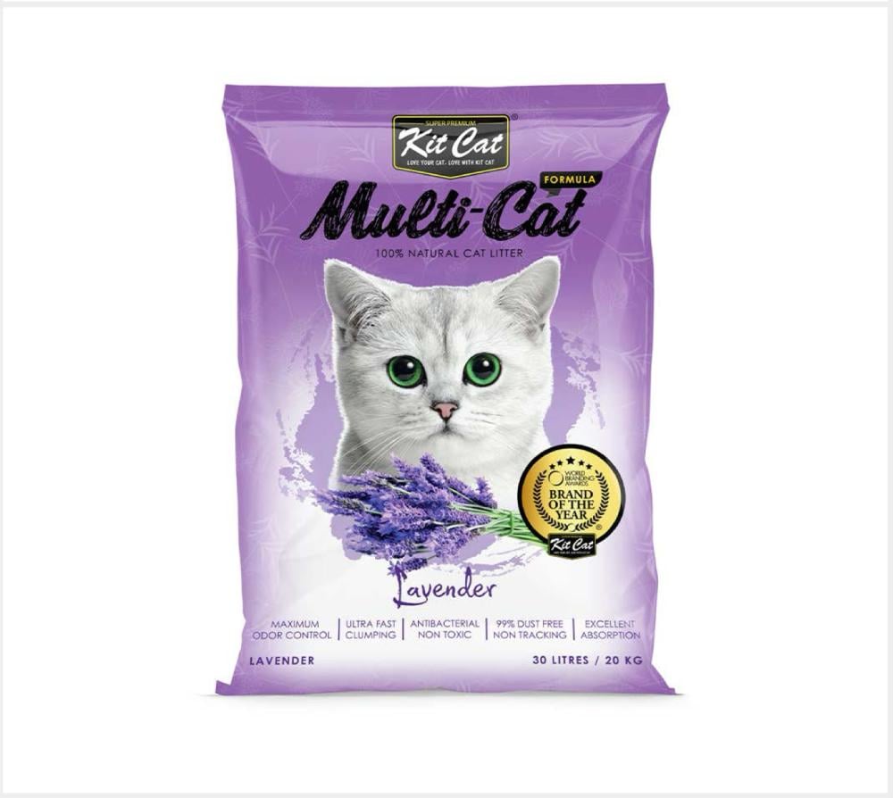 كت كات رمل ملتي كات لافندر 20 كغ MultiCat Formula Cat Sand 20kg